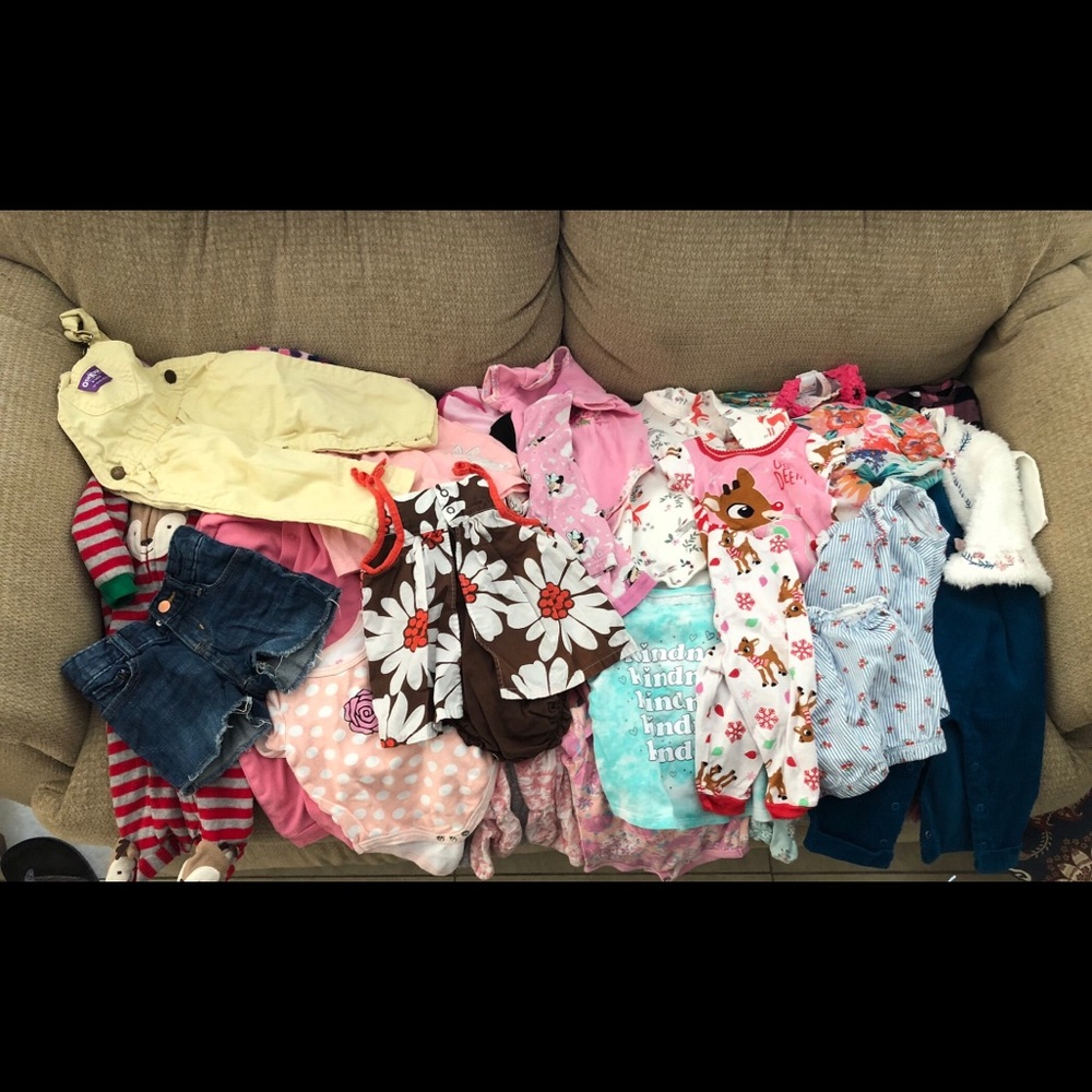 Bundle: 6-12month Baby Girl Clothes-Used